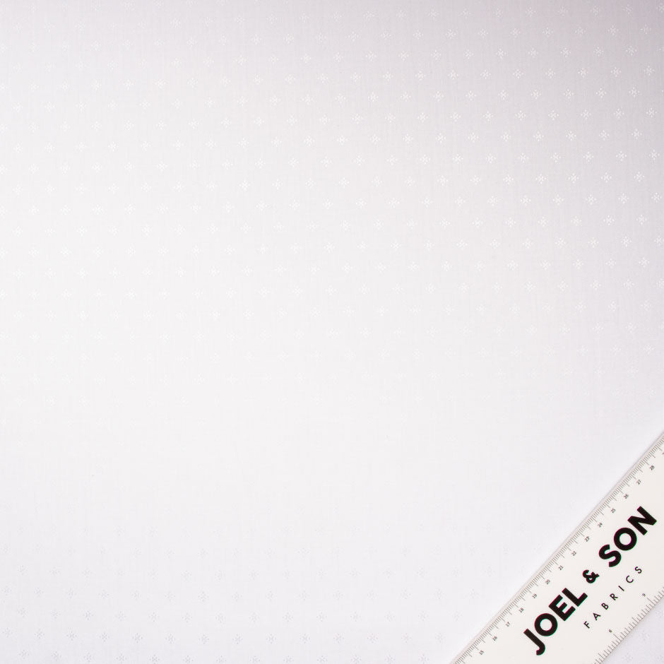 Superfine White Star Jacquard Shirting Fabric