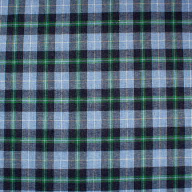 Blue & Green Checkered Brushed Cotton
