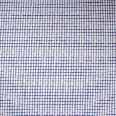 Blue & White Star Jacquard Cotton Shirting