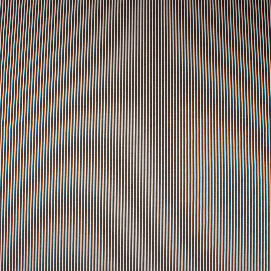 Black & Ivory Bengal Striped Cotton Shirting