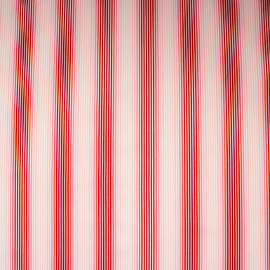 Red/Pink Striped Cotton Shirting