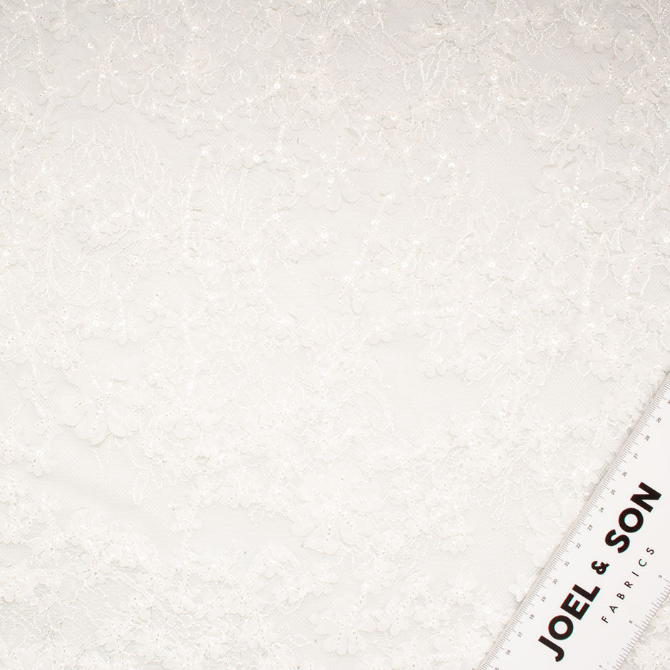 Laser Cut Floral & Sequin Embroidered Dutch Tulle