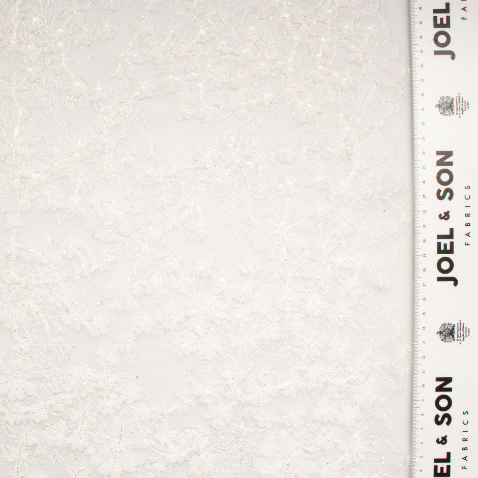 Laser Cut Floral & Sequin Embroidered Dutch Tulle