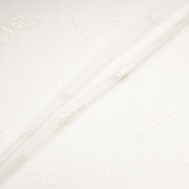 Rich Ivory Delicate Floral Chantilly Lace