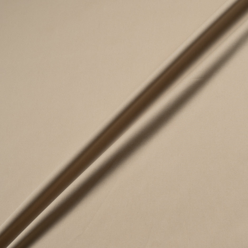 Mid Beige Plain Stretch Cotton