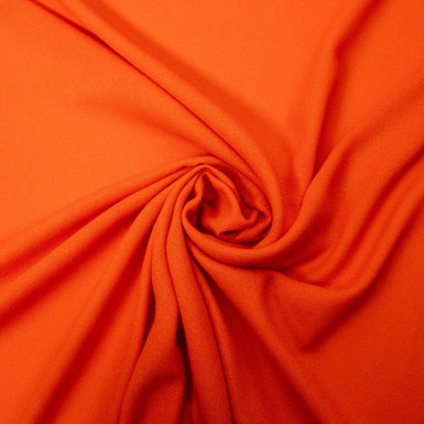 Deep Orange Single Wool Crêpe