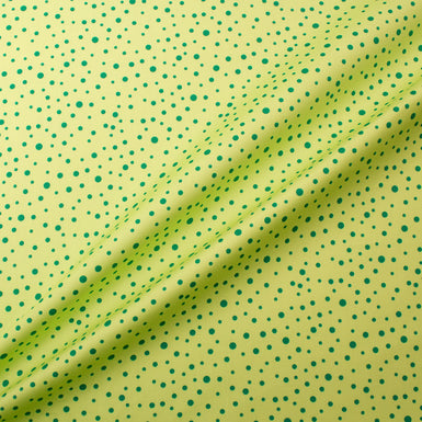 Green On Green Spotted Cotton Twill