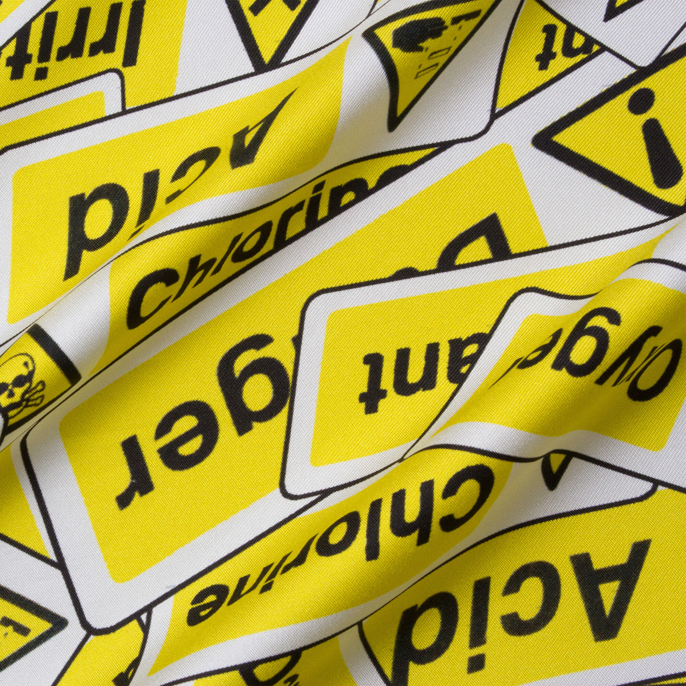 Warning Signs Pure Silk Twill in Yellow