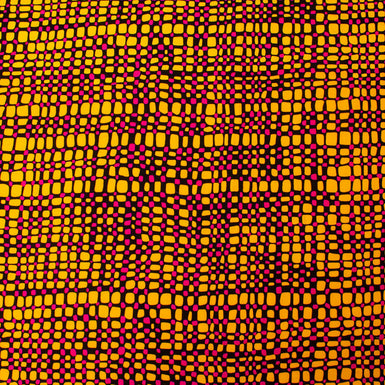 Sunflower Yellow & Pink Printed Black Sateen Cotton