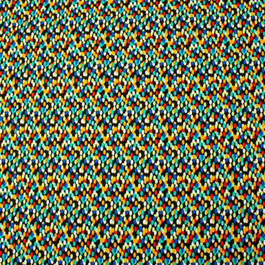 Green, Blue, Orange Oval Spotted Pure Sateen Cotton