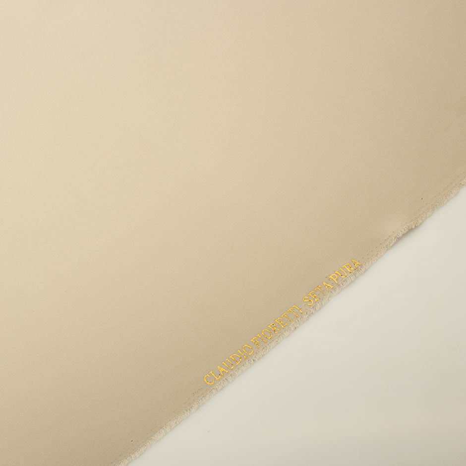 Pale Taupe Pure Silk Moss Crêpe