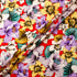 Purple & Yellow Floral Printed Red Lightweight Cotton