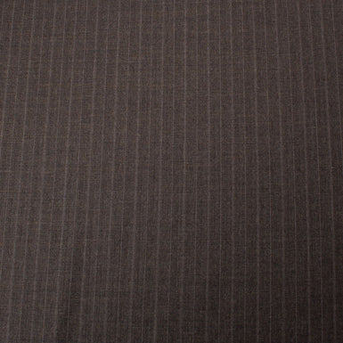 Dark Grey Pinstripe Superfine Suiting (A 2.35m Piece)