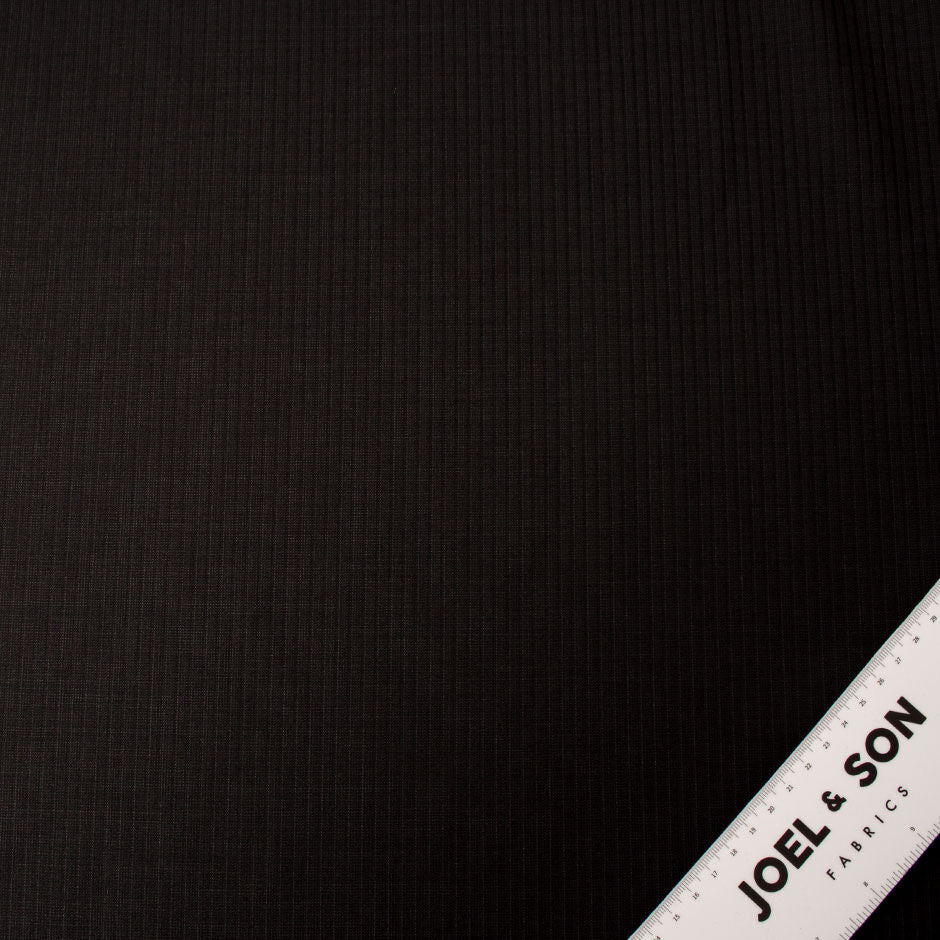 Dark Grey Superfine Striped Pure Wool Suiting