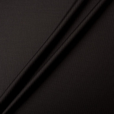 Dark Grey Superfine Striped Pure Wool Suiting
