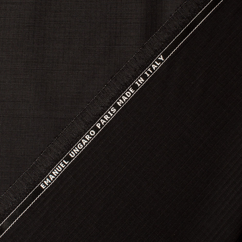 Dark Grey Superfine Striped Pure Wool Suiting