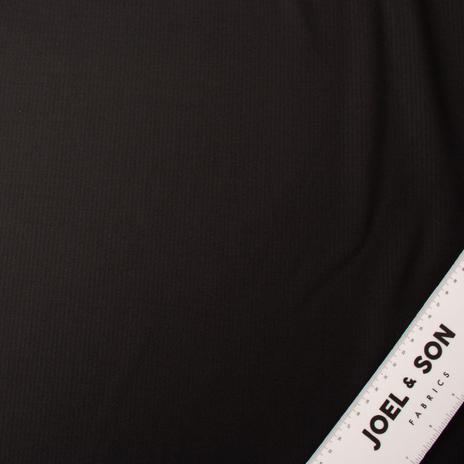 Black Striped Jacquard Pure Wool Suiting