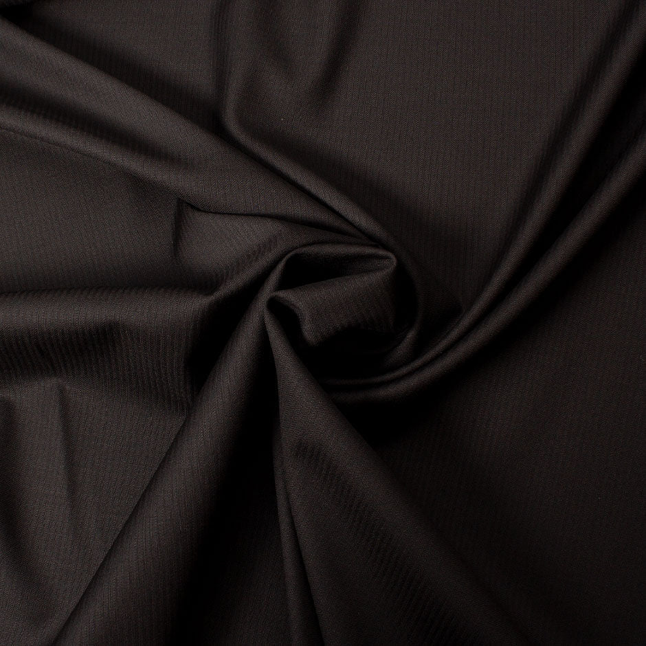 Black Striped Jacquard Pure Wool Suiting