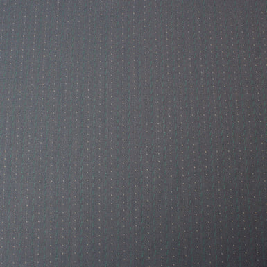Pinhead & Striped Slate Grey Pure Wool Suiting (A 2.30m Piece)
