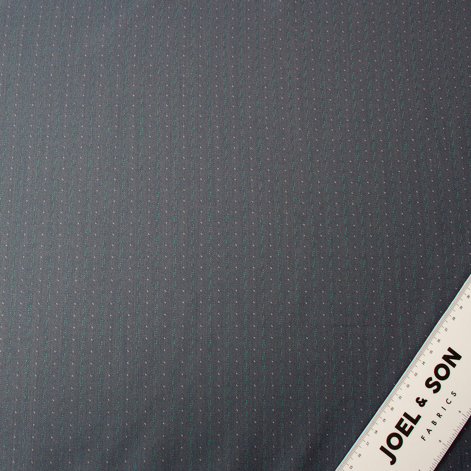 Pinhead & Striped Slate Grey Pure Wool Suiting (A 2.30m Piece)
