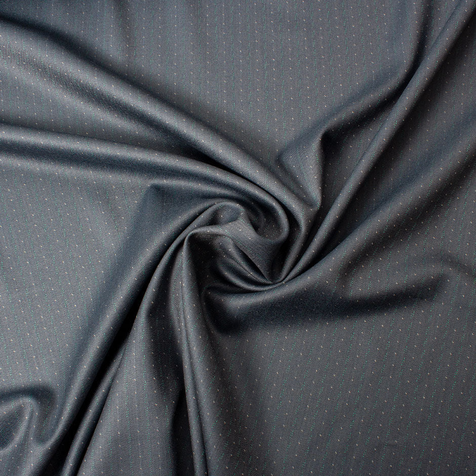 Pinhead & Striped Slate Grey Pure Wool Suiting (A 2.30m Piece)