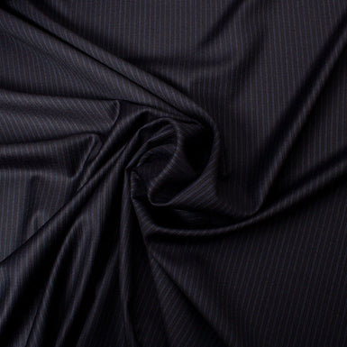Blue & Black Superfine Cashmere & Wool Suiting (A 1.10m Piece)