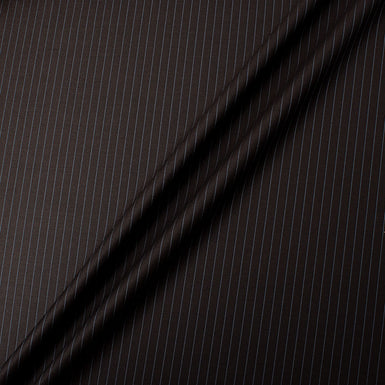 Dark Brown 'Super 150's' Blue Pinstriped Wool