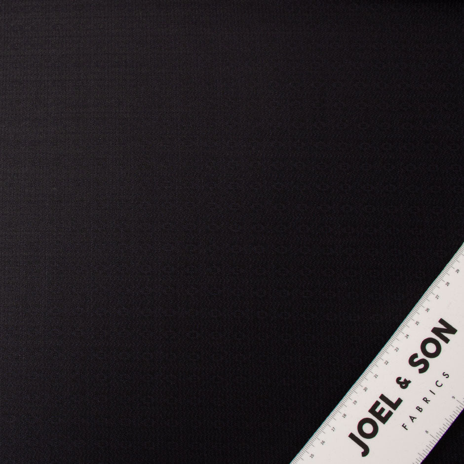 Black Pure Wool Jacquard Suiting