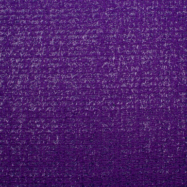 Bright Purple Lurex Wool Bouclé