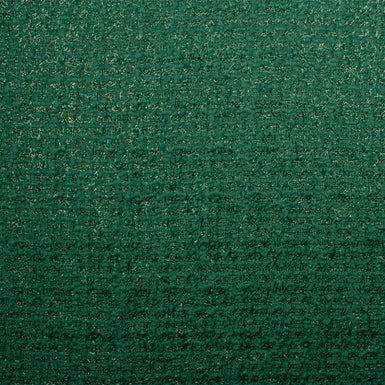 Bottle Green Lurex Wool Bouclé