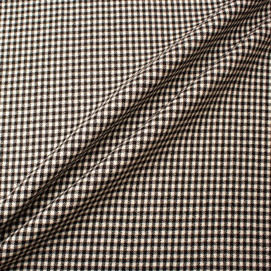 Double Faced Monochrome Checkered Pure Wool