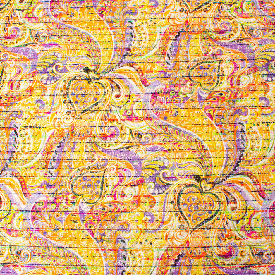 Multi Printed Metallic Cotton Blend Bouclé