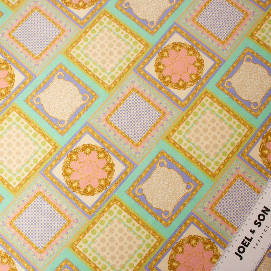 Pastel Multi Printed Cream Pure Silk Shantung