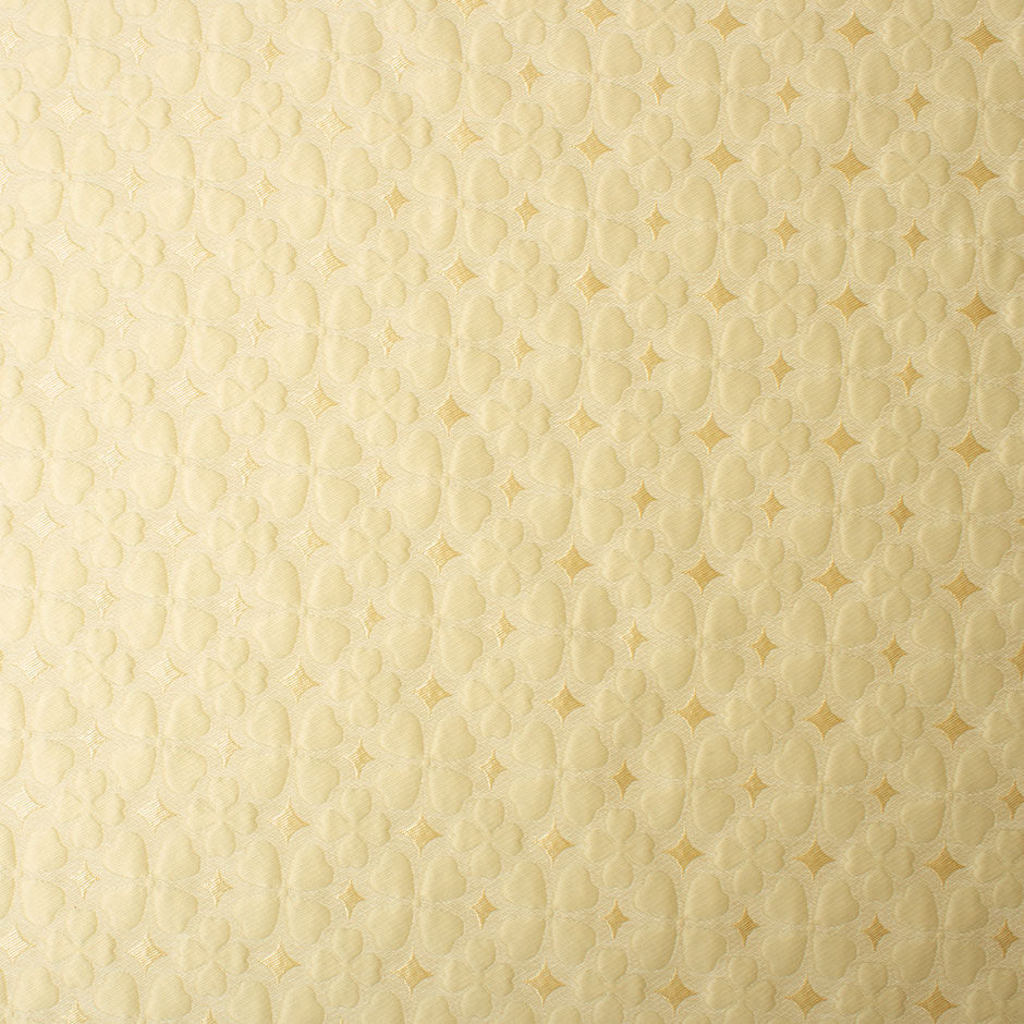 Vanilla 4 Leaf Clover Metallic Cloqué