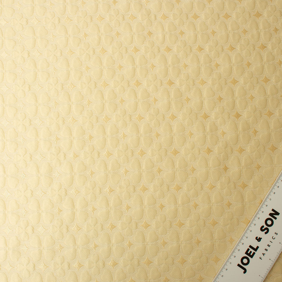 Vanilla 4 Leaf Clover Metallic Cloqué