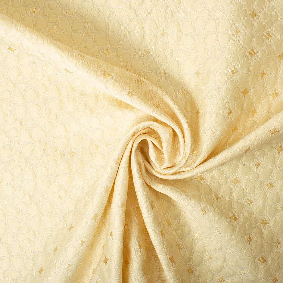 Vanilla 4 Leaf Clover Metallic Cloqué