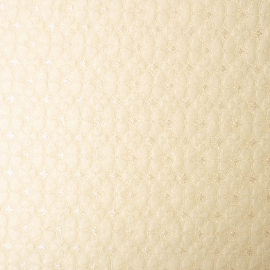 Soft Yellow Clover Jacquard Cloqué