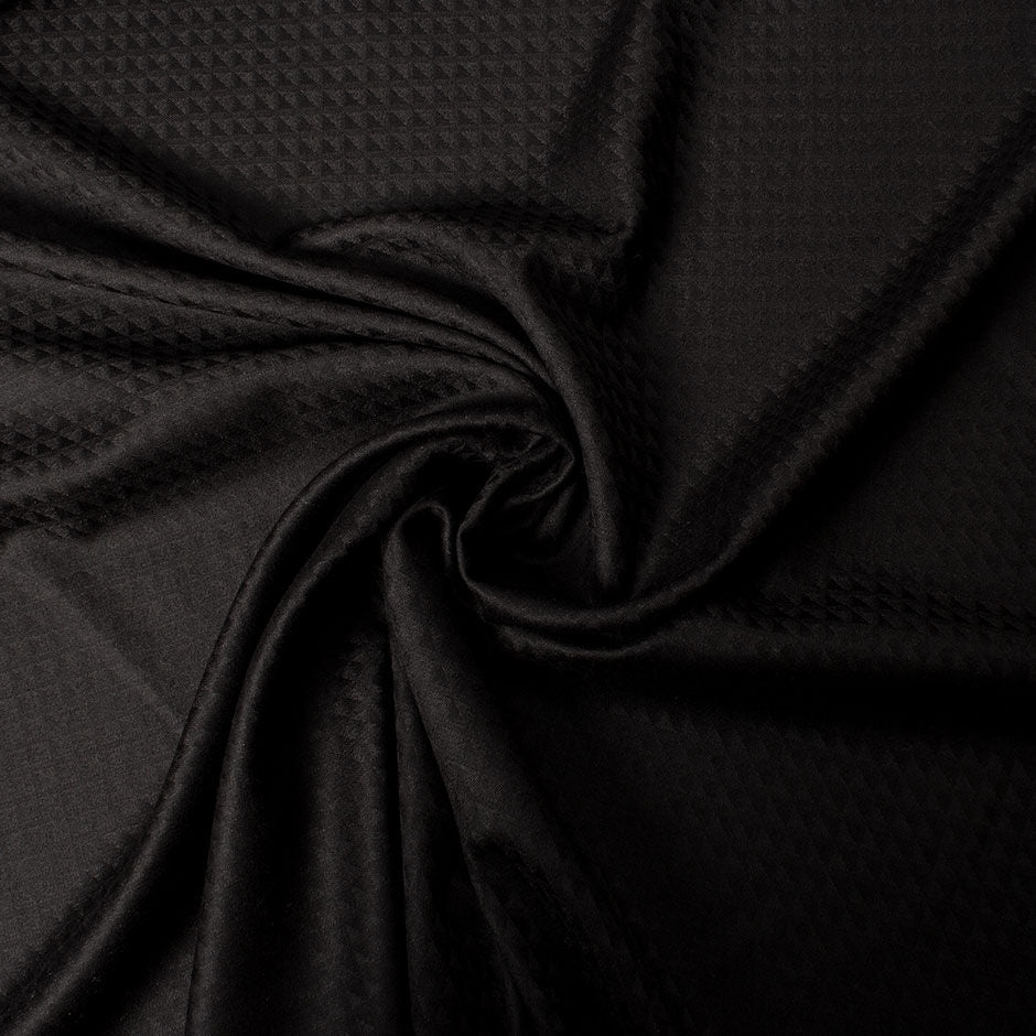 Black Superfine Super 150s Jacquard Suiting