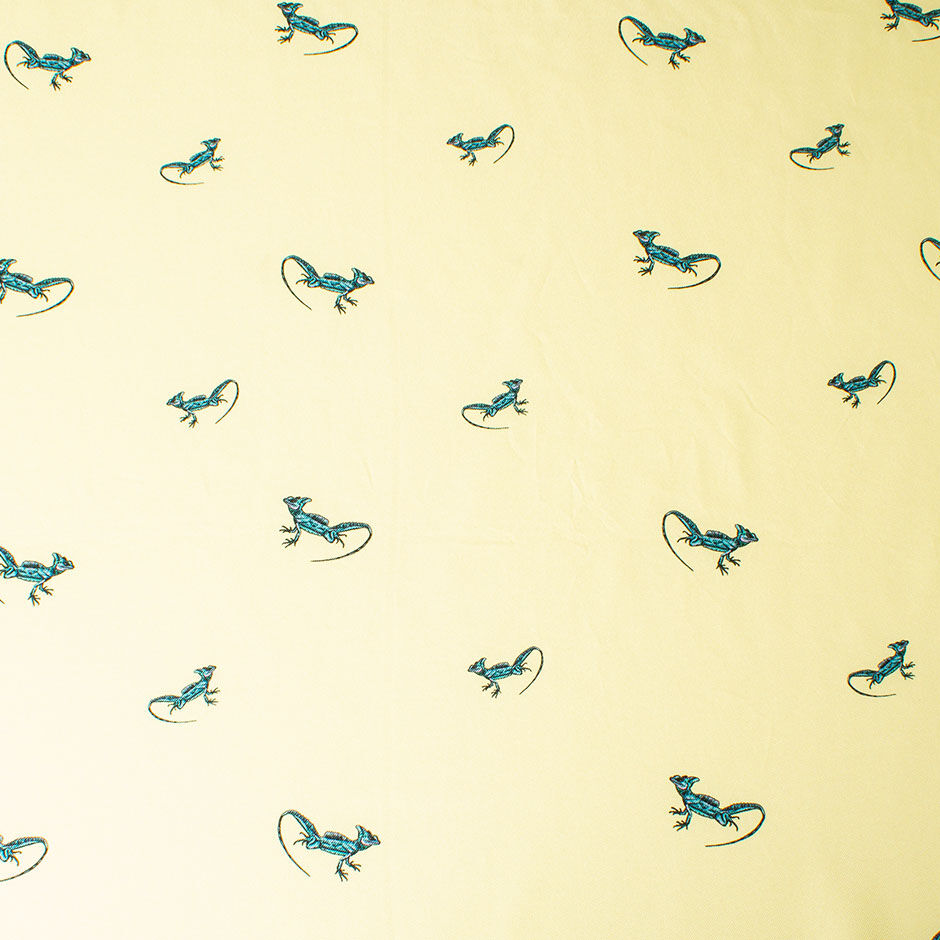 Salamander Printed Sorbet Yellow Pure Silk Twill