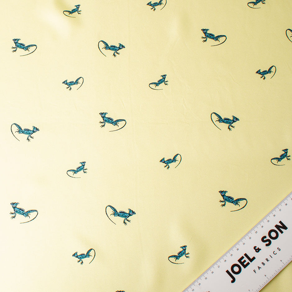 Salamander Printed Sorbet Yellow Pure Silk Twill
