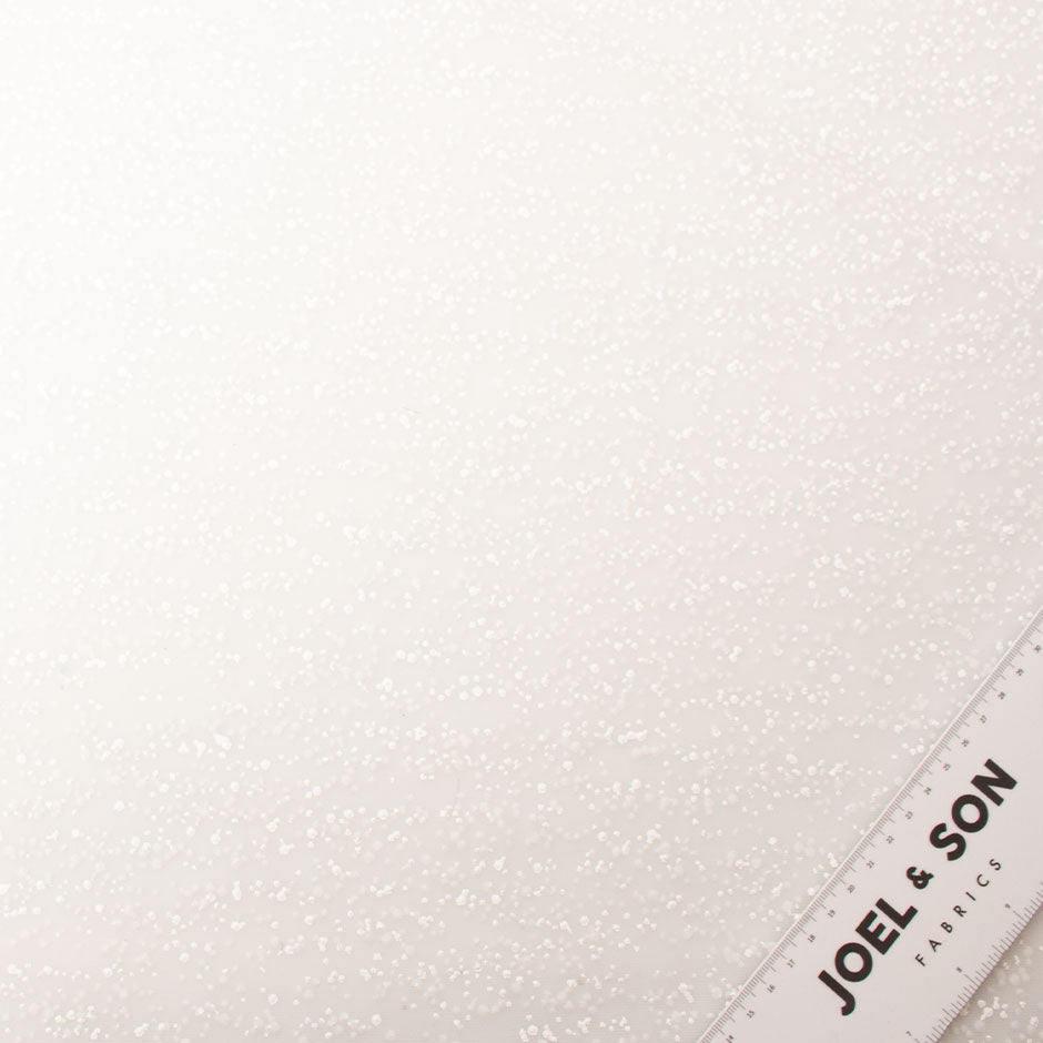 White Flocked White Illusion Tulle