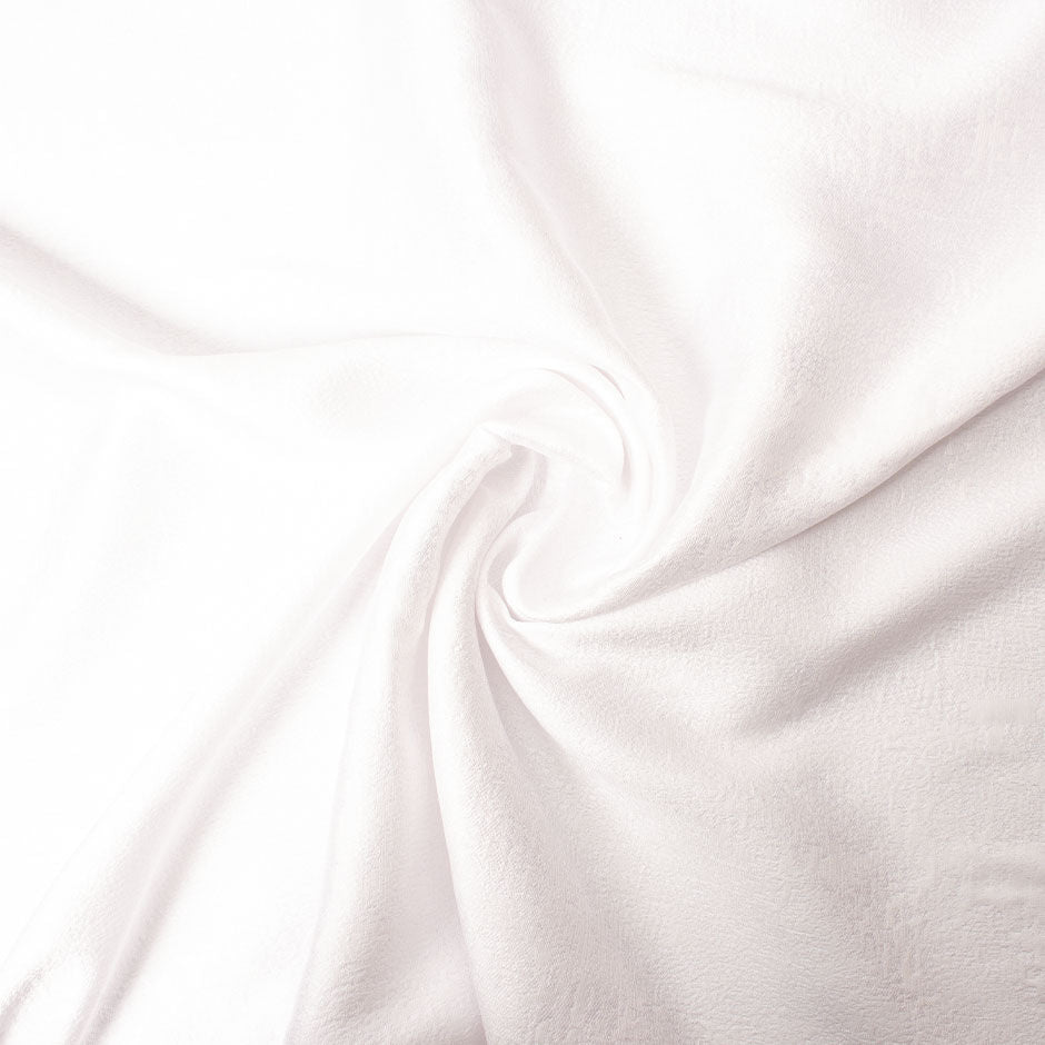 Bright White Jacquard Brocade