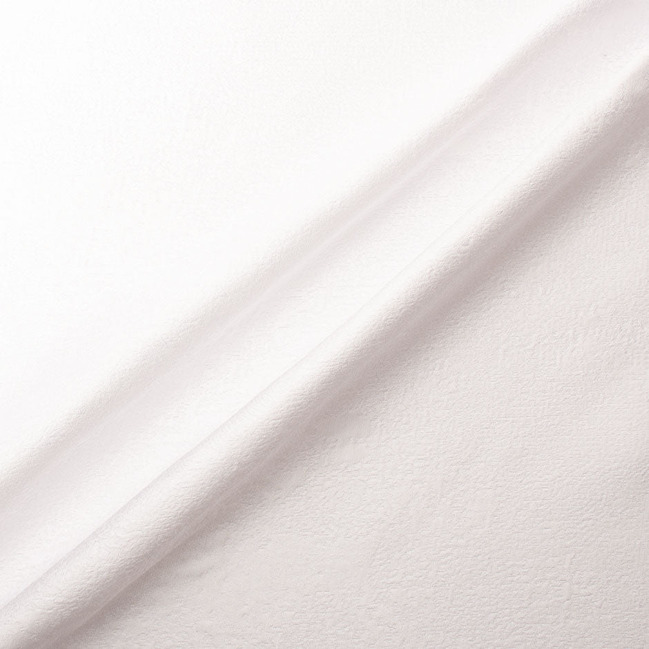 Bright White Jacquard Brocade