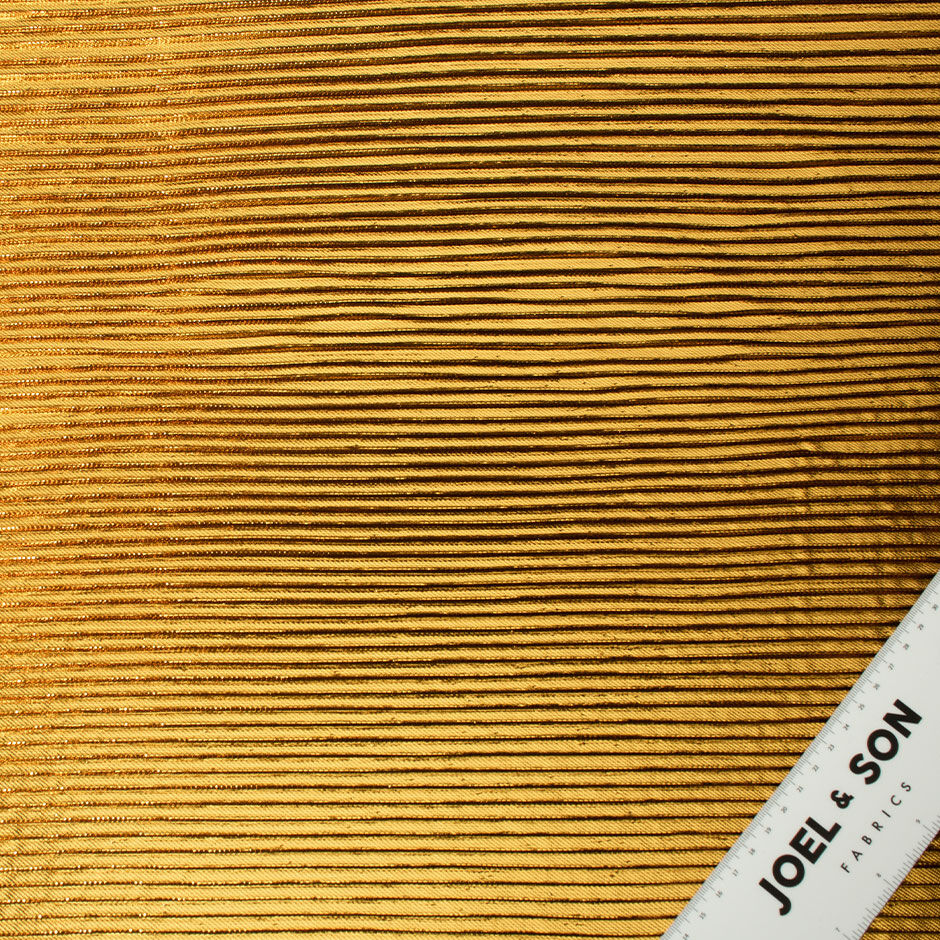 Dark Gold Metallic Pleated Poly