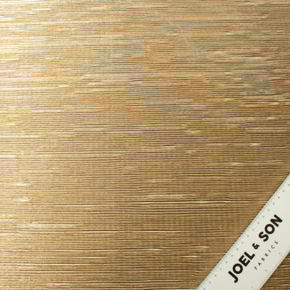 Muted Gold Metallic Pleated Knit Poly