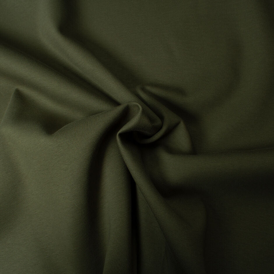 Khaki Jersey & Indigo Blue Double Faced Denim