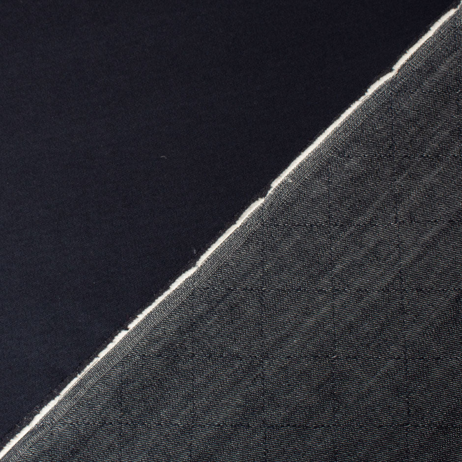 Double Faced Embroidered Jersey Denim