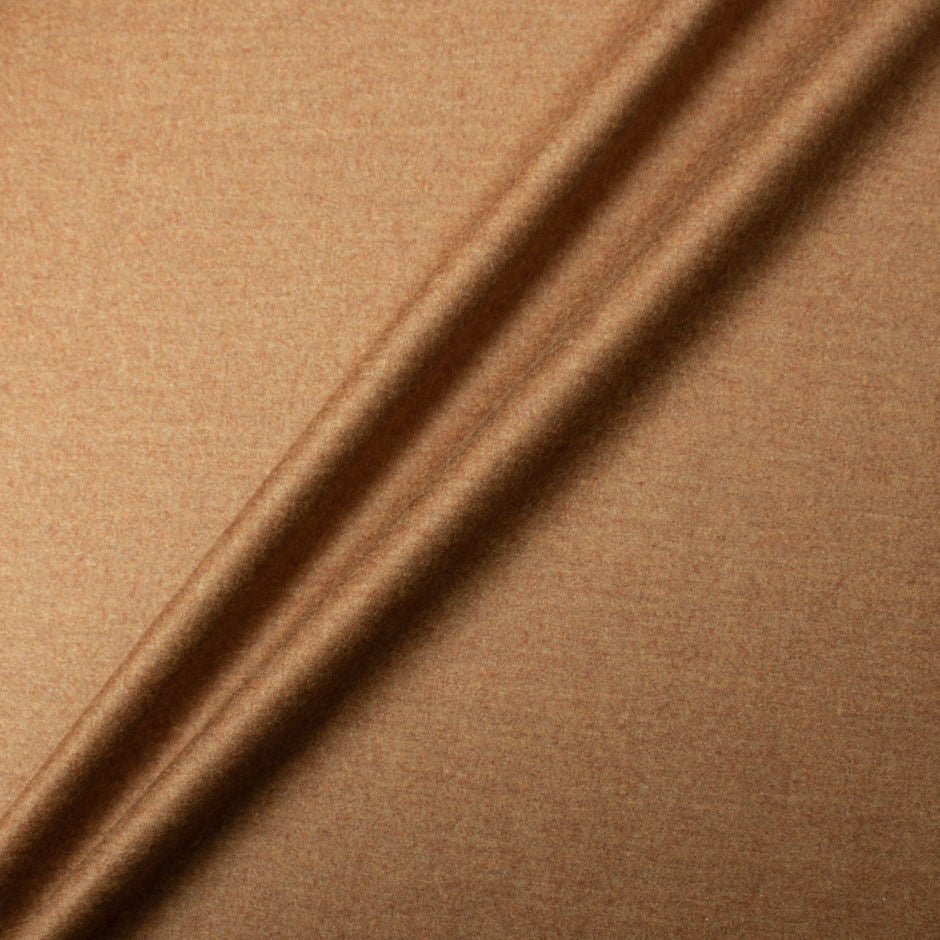 Deep Camel Wool & Cashmere Flannel Suiting