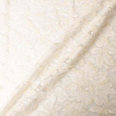 Cream Floral Iridescent Chantilly Lace