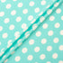 White Spotted Aqua Blue Silk Crêpe de Chine